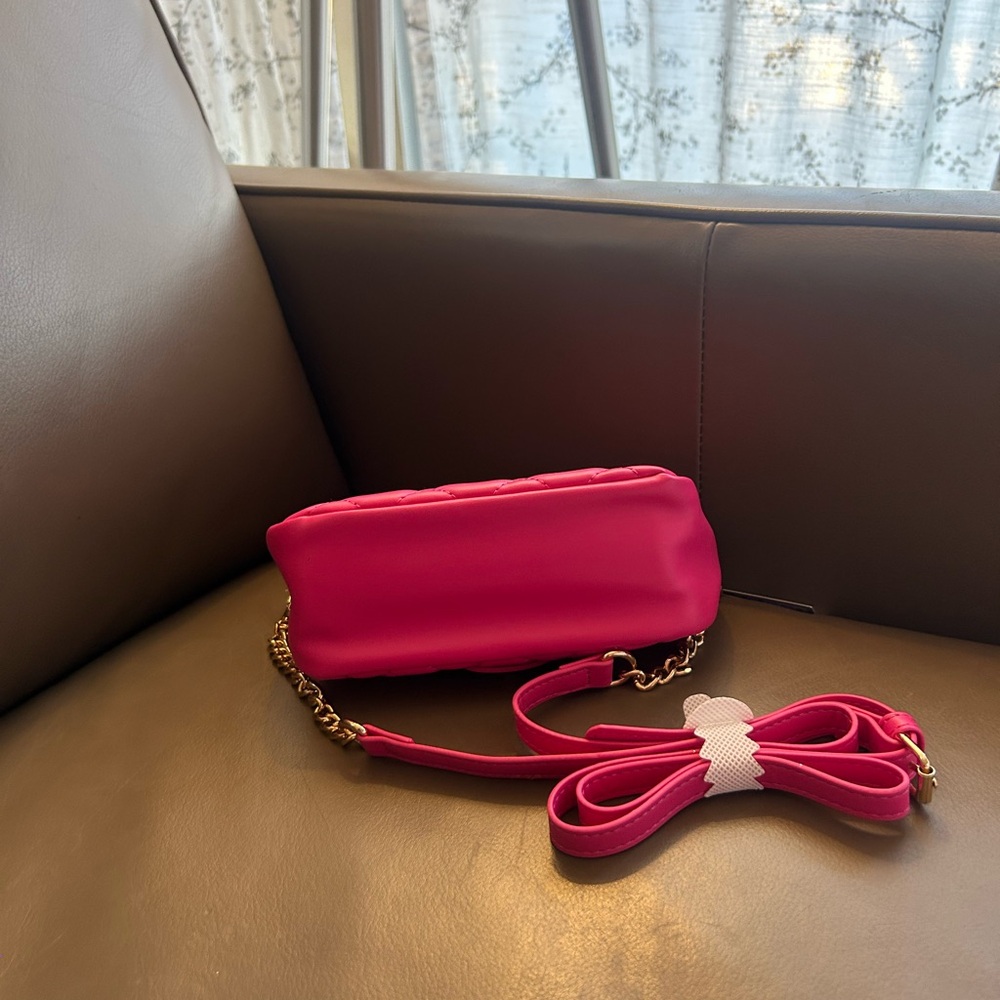 Hot Pink Quilted Crossbody Bag - Picture 6 of 16